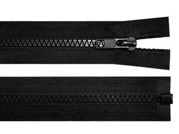 Krampenreißverschluss 80 cm, Schwarz